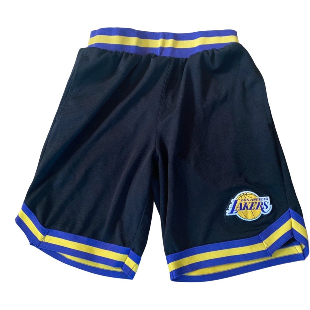 Ultra‎ Game NBA Los Angeles Lakers Mesh Basketball Shorts Black Mens Small S